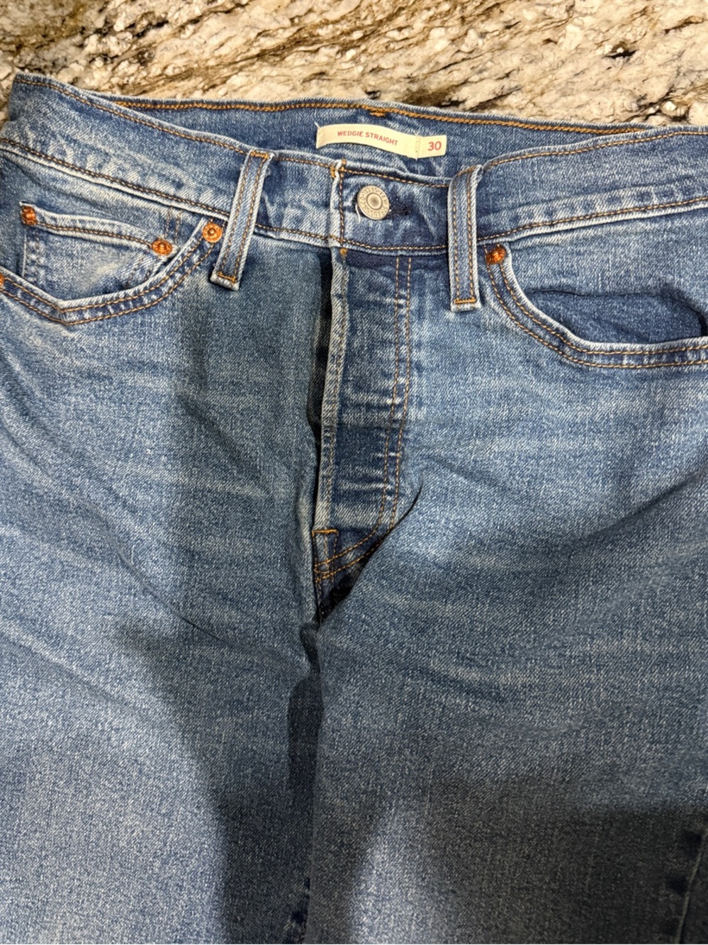 Levi's Medium Blue Women's Sz 30 Wedgie Straight Cropped Capri Jeans